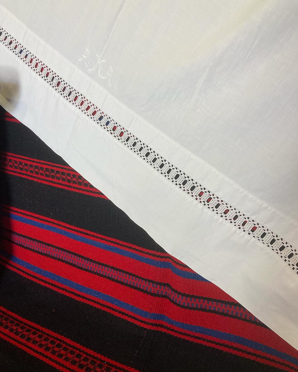 Thumbnail: VINTAGE SWEDISH COTTON BED SHEET