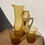 Thumbnail: MID CENTURY AMBER GLASS 3 PCE DRINKS SET