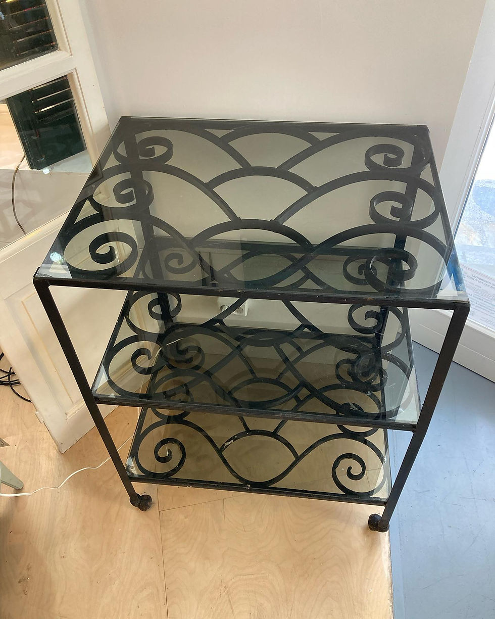 VINTAGE FORGED IRON ETEGERE