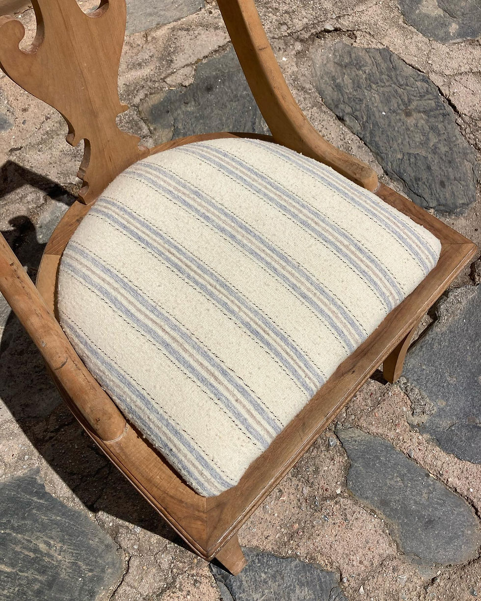 Thumbnail: VINTAGE SOLID WOOD BIEDERMEIER STYLE SIDE CHAIR 