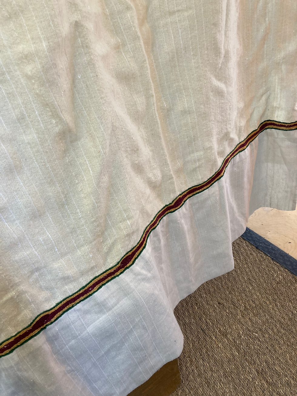 Thumbnail: VINTAGE HAND EMBROIDERED CURTAIN