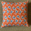 Thumbnail: BLUE & ORANGE PRINTED COTTON CUSHION