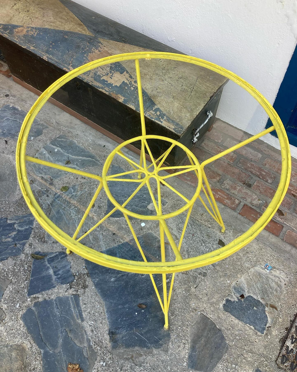 Thumbnail: FORGED IRON ROUND VINTAGE GARDEN TABLE