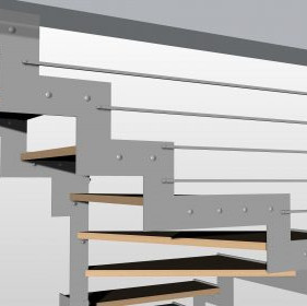 escalier plasse palma Claustra 3D