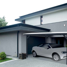 carport pour voiture devant garage