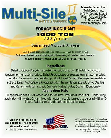 Multi-Sile Forage inoculant label