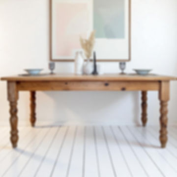6ft Pine Traditional Farmhouse Dining Table