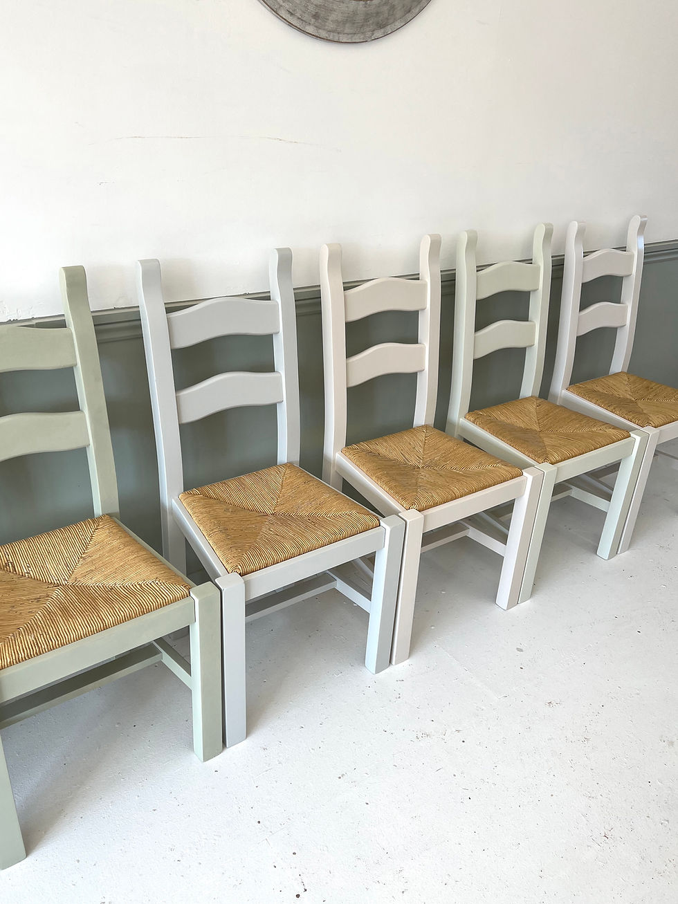Thumbnail: Farmhouse Ladder Back Chairs (Rattan Seats)