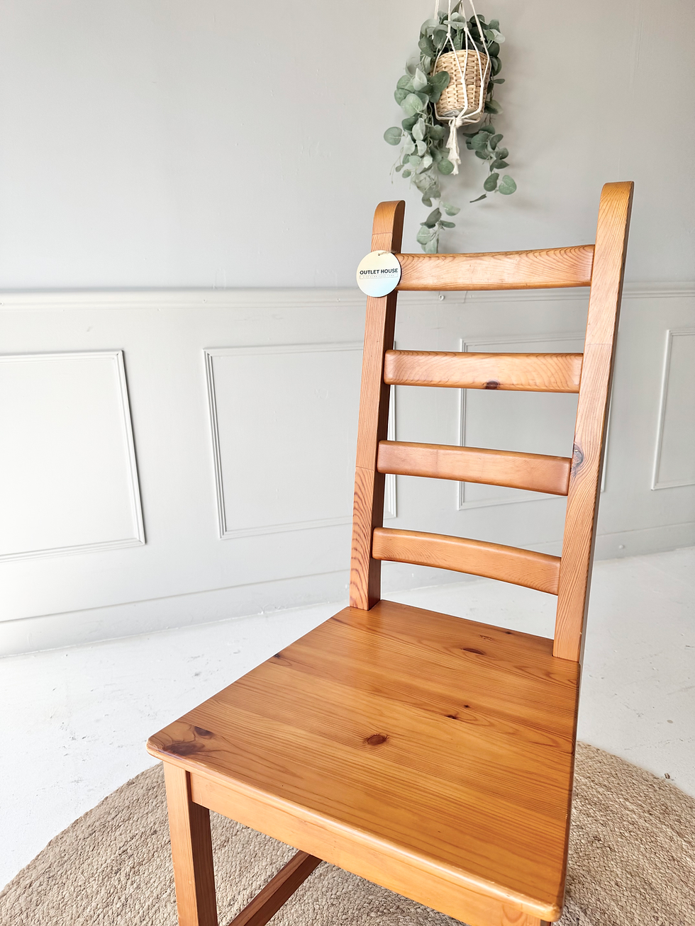 Thumbnail: Modern Pine Ladder Back Chairs