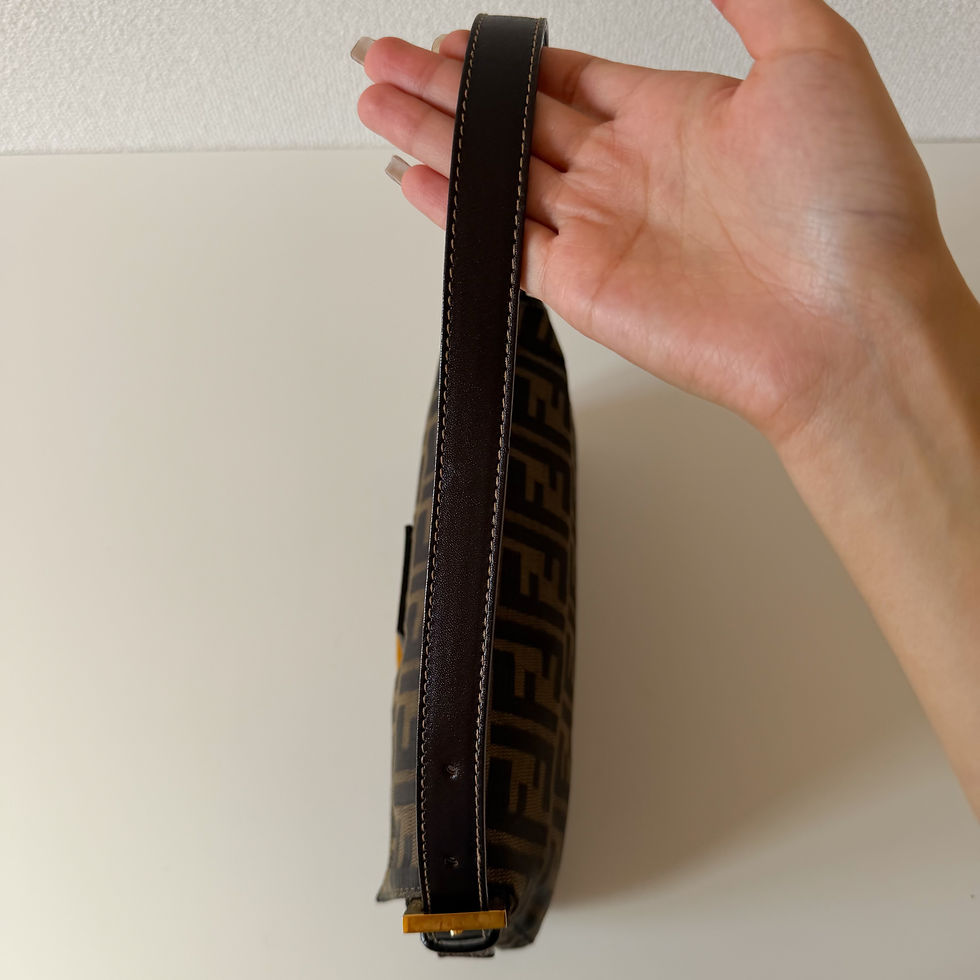 Thumbnail: FENDI Zucca Mamma Baguette Gold Hardware