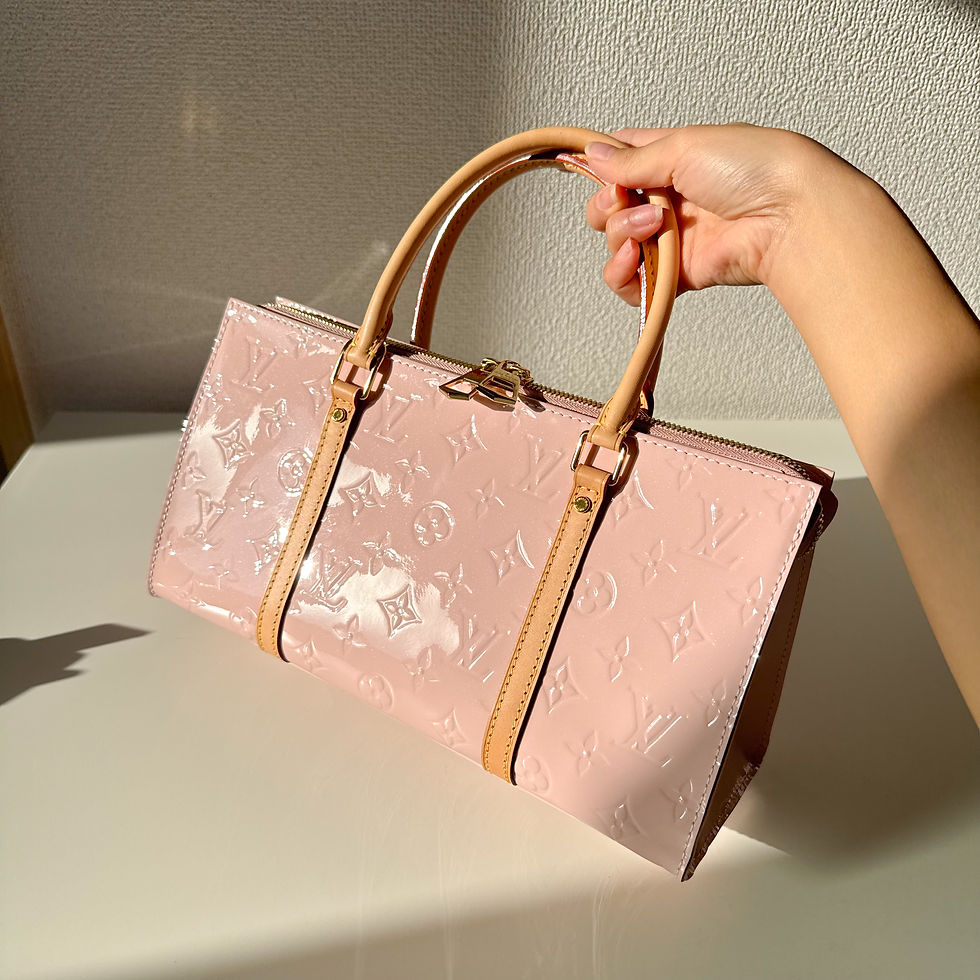 Thumbnail: LOUIS VUITTON Vernis Neo Trangle Rose Ballerine in Pink