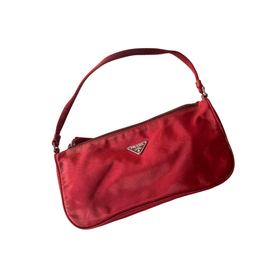 PRADA Mini Pochette in Red