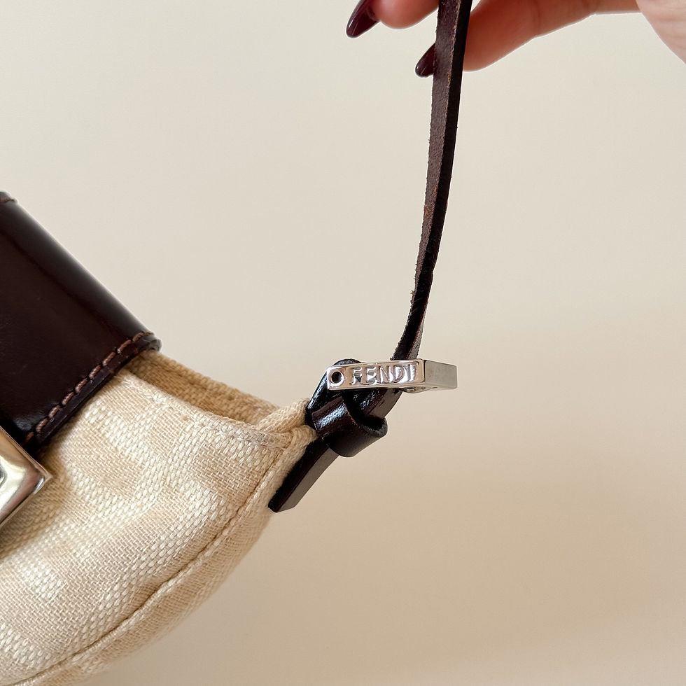 Thumbnail: FENDI Zucca Mini Croissant Beige