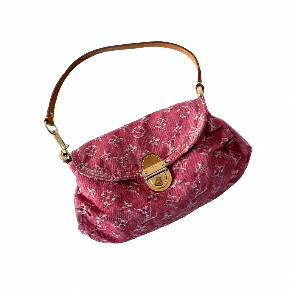 Thumbnail: LOUIS VUITTON Denim Pink Mini Pleaty