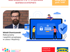 10.08.2023, godz. 14:00 Bezpieczeństwo w Internecie - Warsztaty o tym jak dbać o swoje dane!