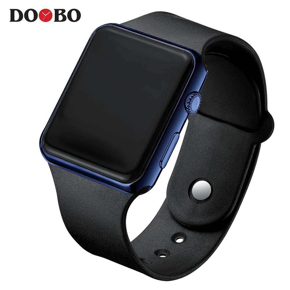 Thumbnail: Men LED Digital Sports Watches Men's Rubber Strap Male Military Wristwatch Clock