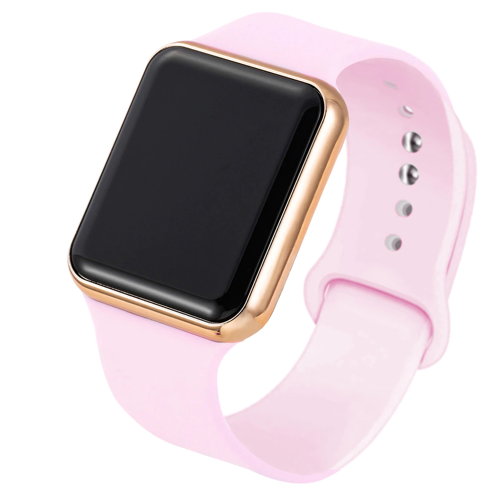 Sport Digital Watch Women Men Square LED Watch Silicone Electronic Watch Women's