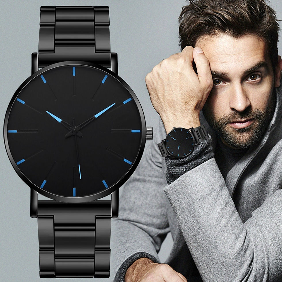 Thumbnail: Men Watches 2021 Luxury Male Elegant Ultra Thin Watch Men Business Stainless