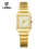 Thumbnail: Square Gold Watch Women Men Noble Quartz Wrist Watches Water Resistant Hand