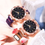 Thumbnail: Luminous Watches Starry Sky Watch Women's Luxury Magnetic Magnet Buckle Quartz