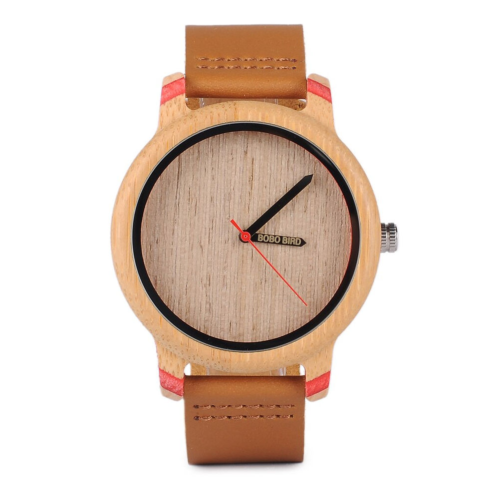縮圖：BOBO BIRD Causal Bamboo Watches for Men and Women Bright Silicon Band montre