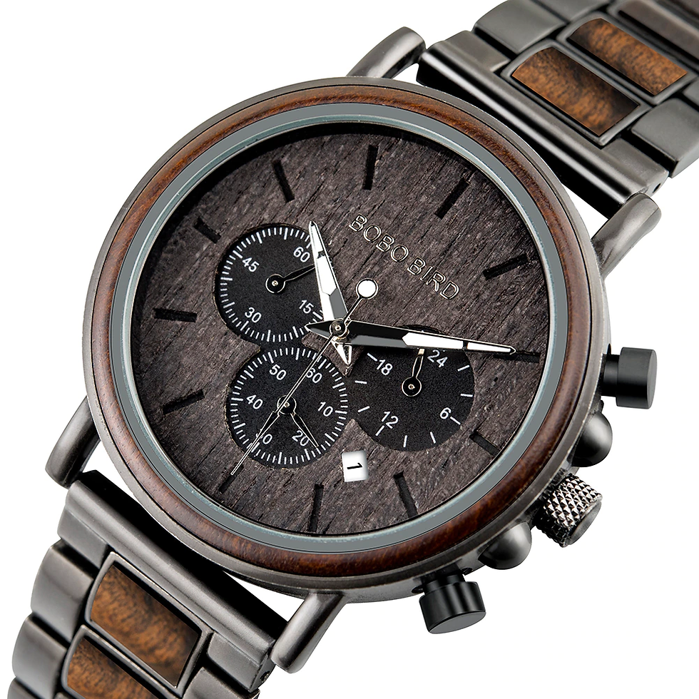 الصورة المصغرة: BOBO BIRD Wooden Watch Men erkek kol saati Luxury Stylish Wood Timepieces