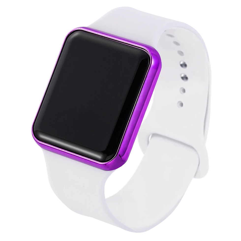 Miniature : Sport Digital Watch Women Men Square LED Watch Silicone Electronic Watch Women's