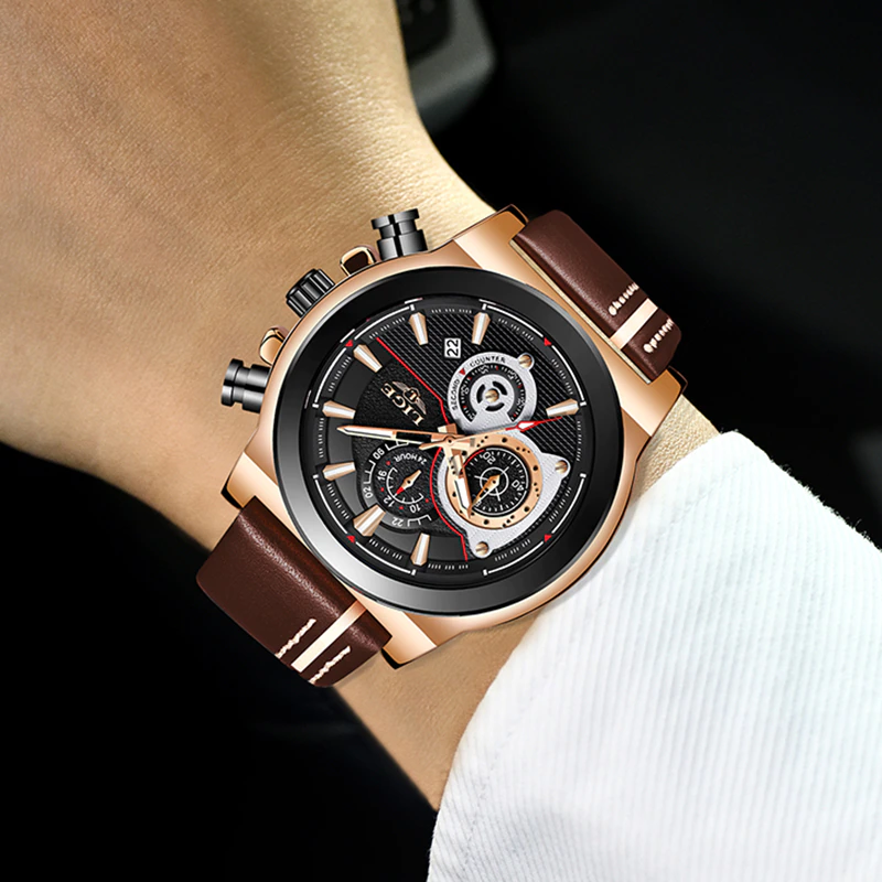 Miniatura: LIGE Mens Watches Top Luxury Brand Waterproof Sport Wristwatch Chronograph