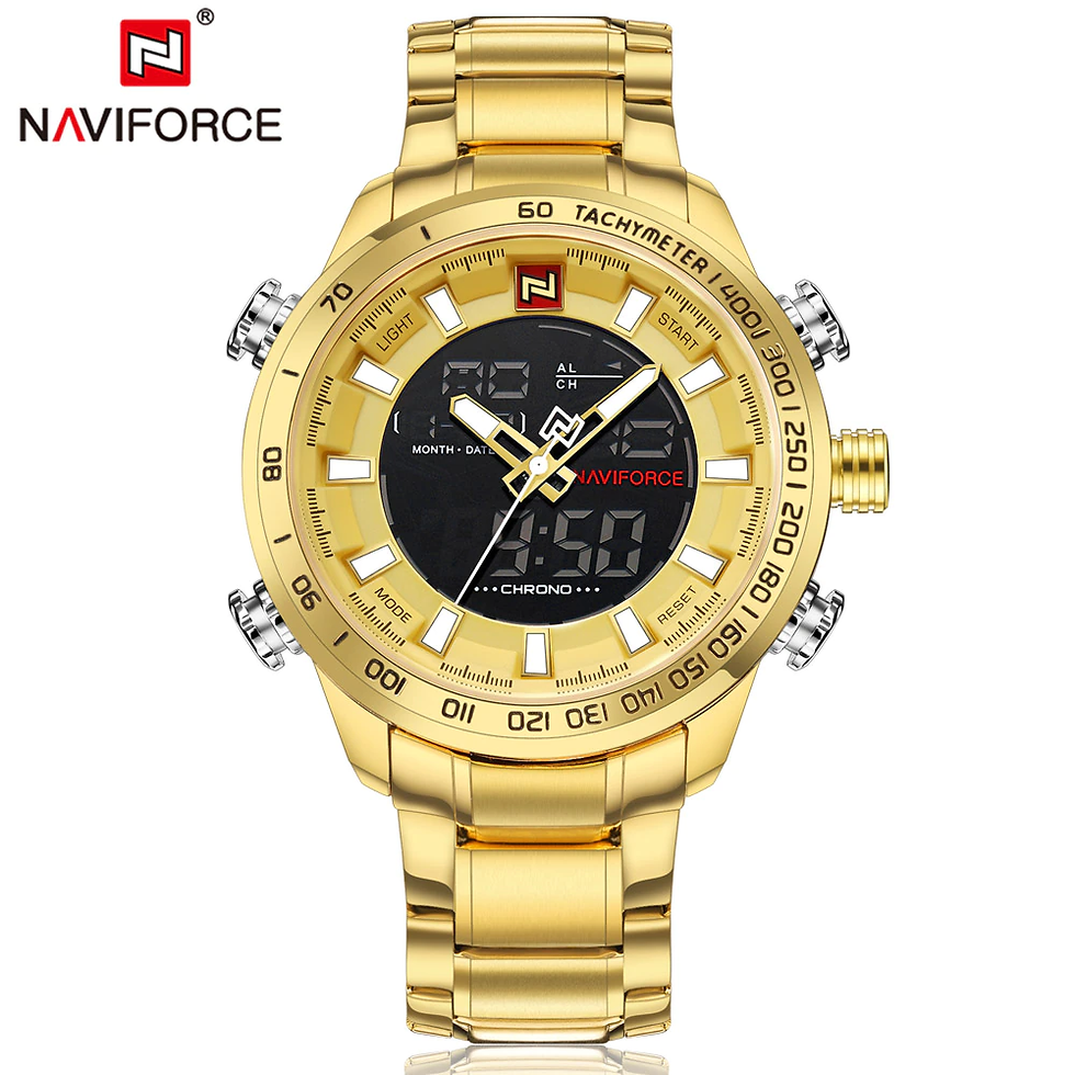 Thumbnail: NAVIFORCE 9093 Luxury Men's Chrono Sport Watch Brand Military Waterproof EL