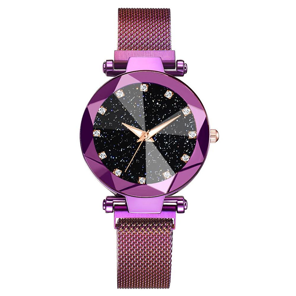 Thumbnail: Ladies Magnetic Starry Sky Clock Luxury Women Watches Fashion Diamond Female