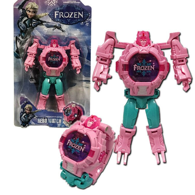 Thumbnail: Light Digital Time Cartoon Robot Transformation Wristwatch Toy Mecha Robot