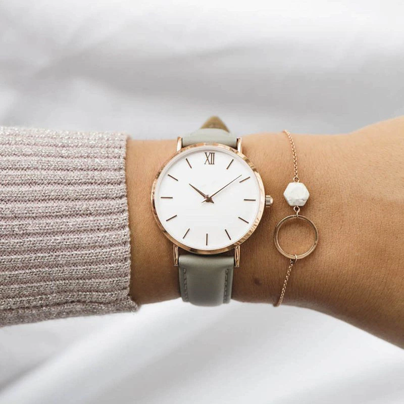 Thumbnail: Luxury brand Zegarek Damski Fashion Simple Watches Woman Ladies Casual Leather
