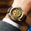 Thumbnail: New Golden Mens Watches Top Brand Luxury Chinese Dragon Watch Business Full