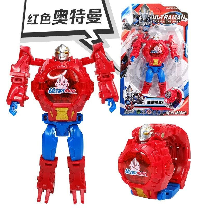 Thumbnail: Light Digital Time Cartoon Robot Transformation Wristwatch Toy Mecha Robot