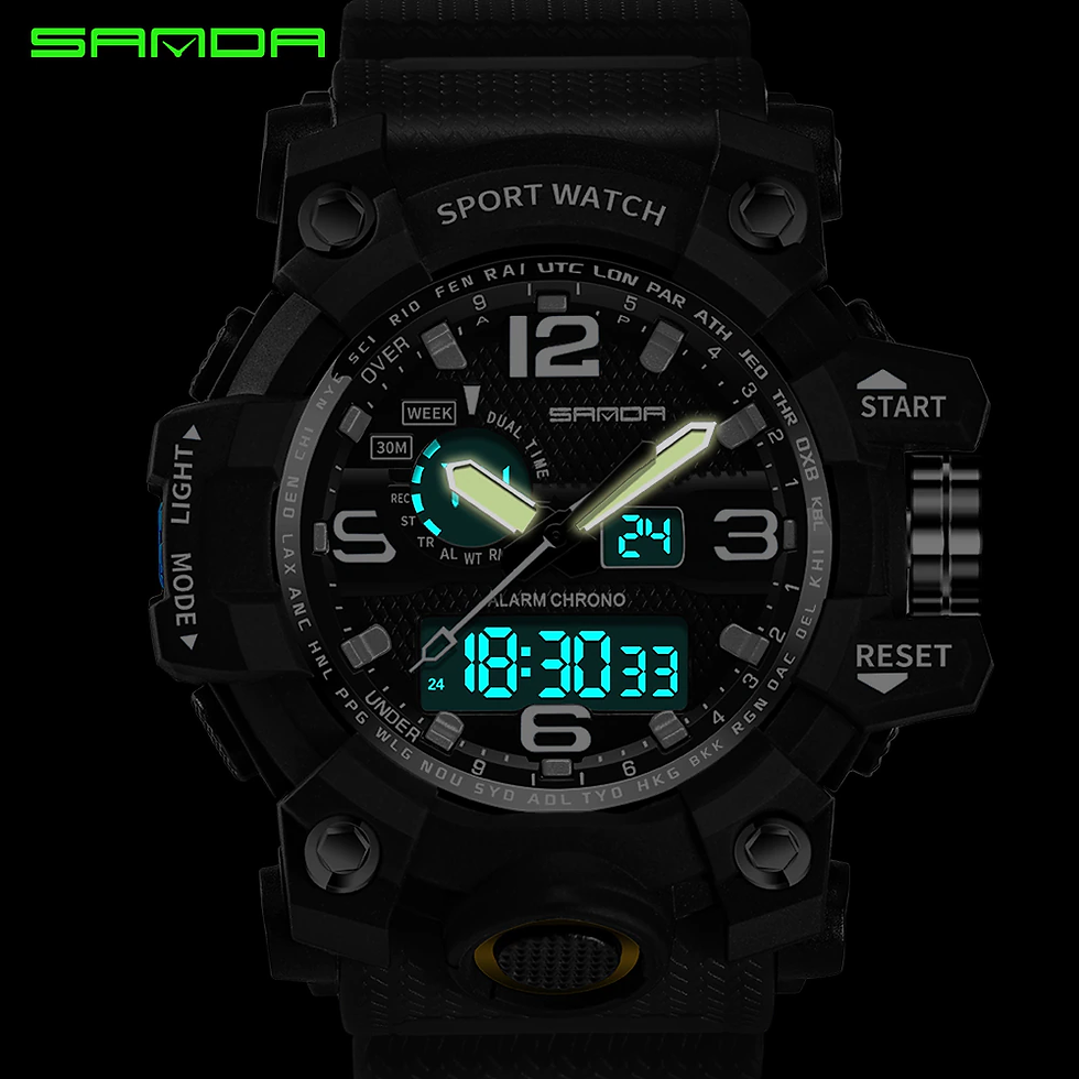 Miniatura: SANDA Military Men's Watches Top Brand Luxury Waterproof Sport Watch Male S