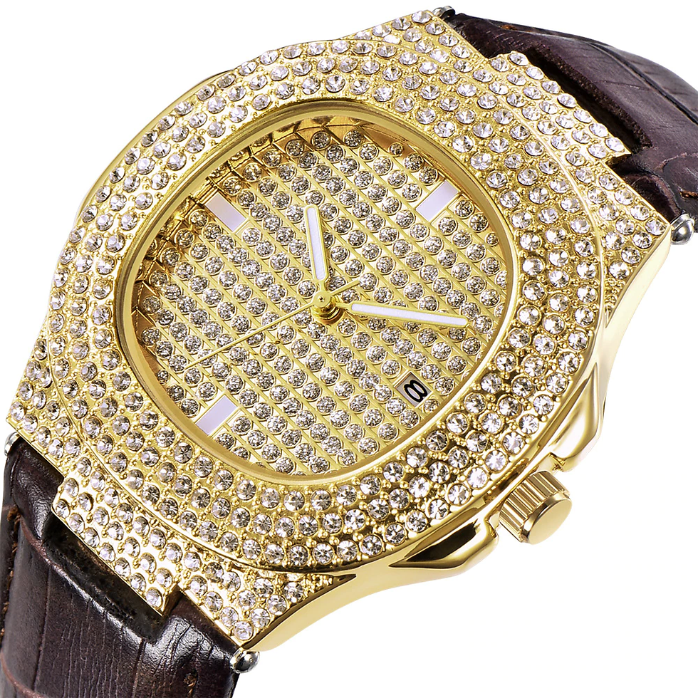 縮圖：TOPGRILLZ Brand Iced Out Diamond Watch Quartz Gold HIP HOP Watches With