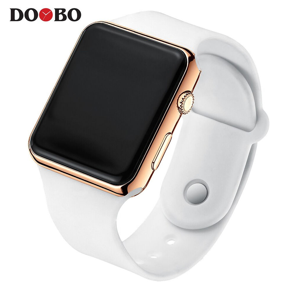 Thumbnail: Men LED Digital Sports Watches Men's Rubber Strap Male Military Wristwatch Clock