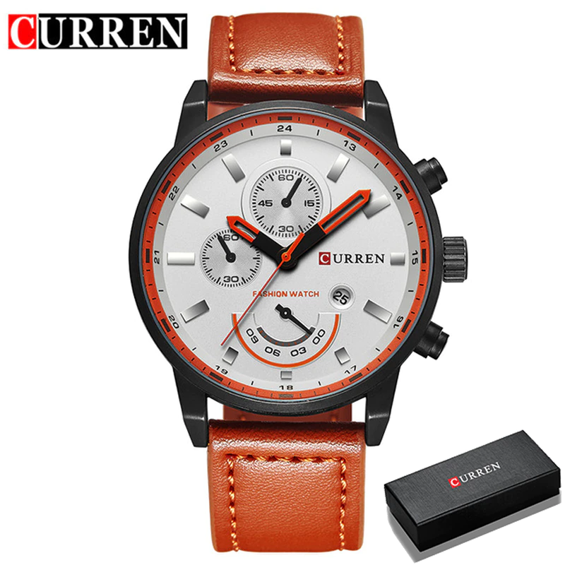 縮圖：CURREN Men's Casual Sport Quartz Watch Mens Watches Top Brand Luxury