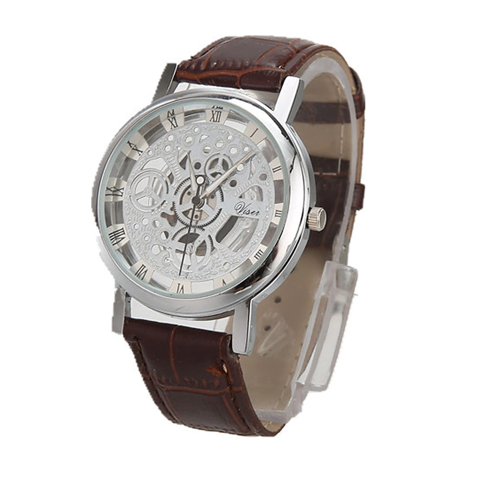 الصورة المصغرة: relogios masculino Business Watch For Men PU Leather Band Analog Alloy Quartz