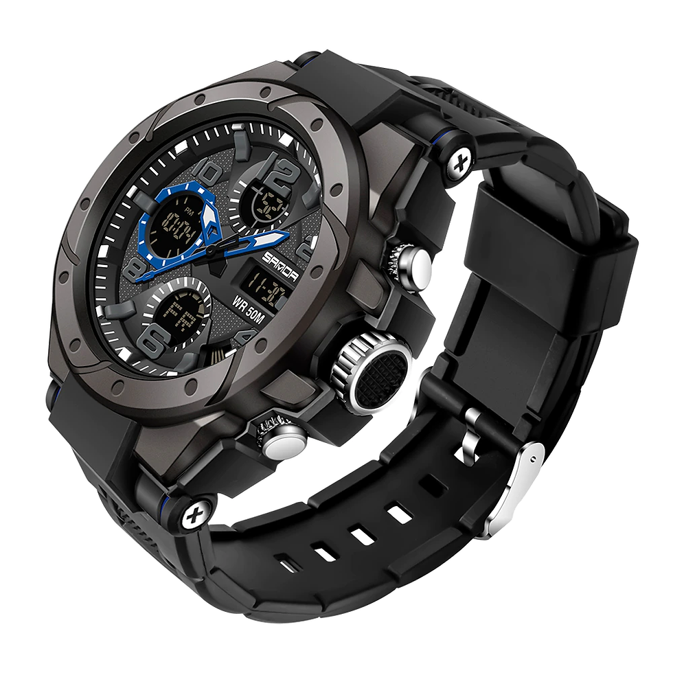 Thumbnail: SANAD Top Brand Luxury Men's Watches Sports Wristwatch 5ATM Waterproof Quartz