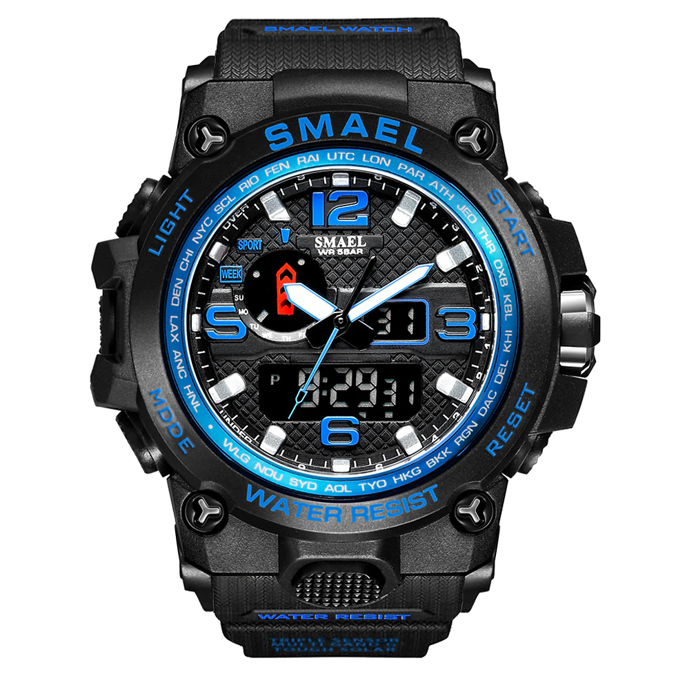 縮圖：SMAEL Brand Men Sports Watches Dual Display Analog Digital LED Electronic Quartz