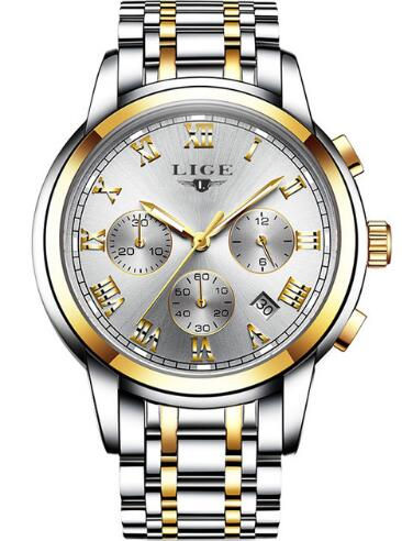 Thumbnail: LIGE New Watches Men Luxury Brand Chronograph Men Sports Watches Waterproof All 