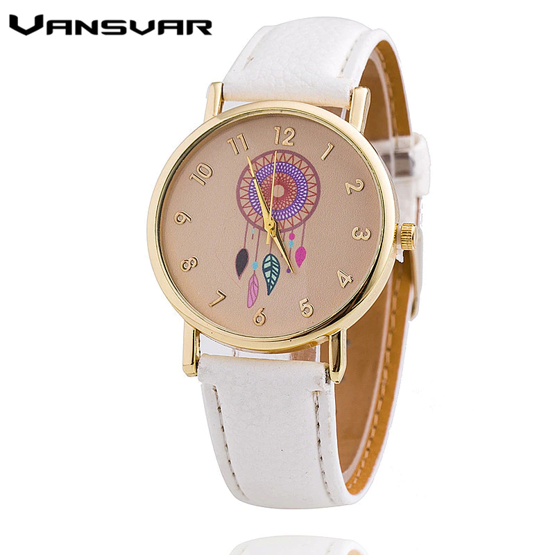 Miniatura: Dropshipping Women Dreamcatcher Watch Fashion Casual Leather Strap Ladies Quarzt