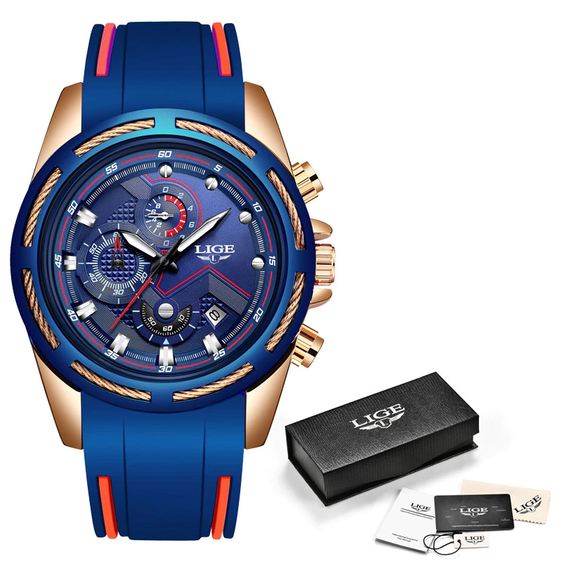 الصورة المصغرة: LIGE Fashion Mens Watches Top Luxury Brand Men Unique Sports Watch Men's Quartz 
