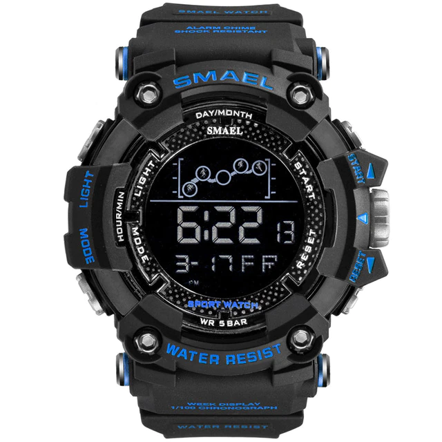 Miniatura: SMAEL Mens Watch Military Waterproof Sport Wrist Watch Digital Stopwatches For