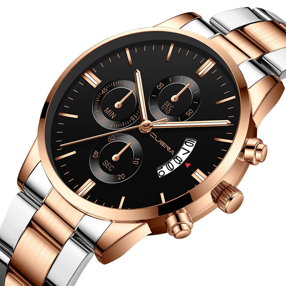 Thumbnail: 2019 montre homme watches men CUENA Fashion Military Stainless Steel watch Date 