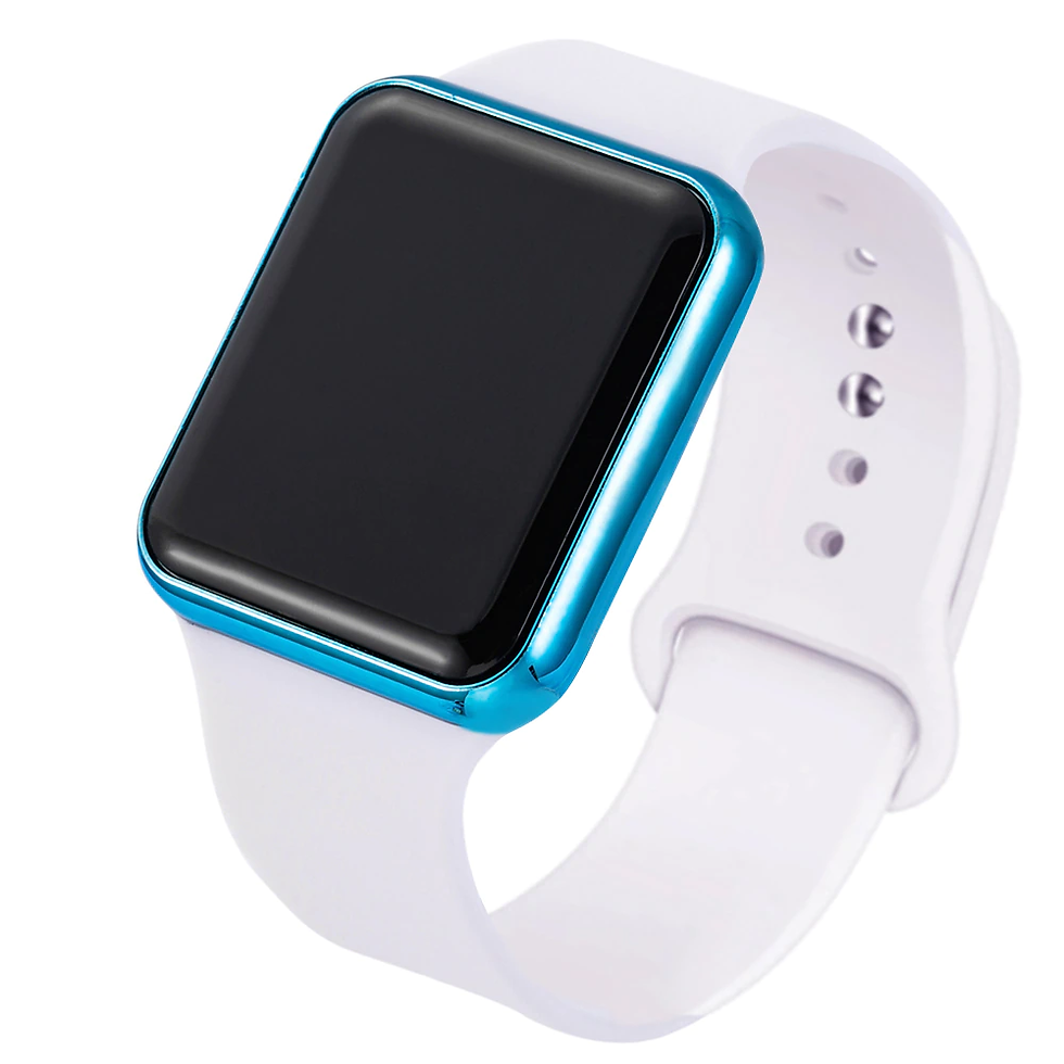Thumbnail: Sport Digital Watch Women Men Square LED Watch Silicone Electronic Watch Women's