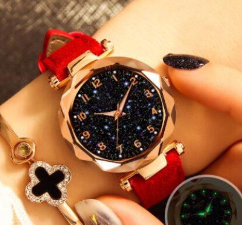 Thumbnail: Luminous Watches Starry Sky Watch Women's Luxury Magnetic Magnet Buckle Quartz