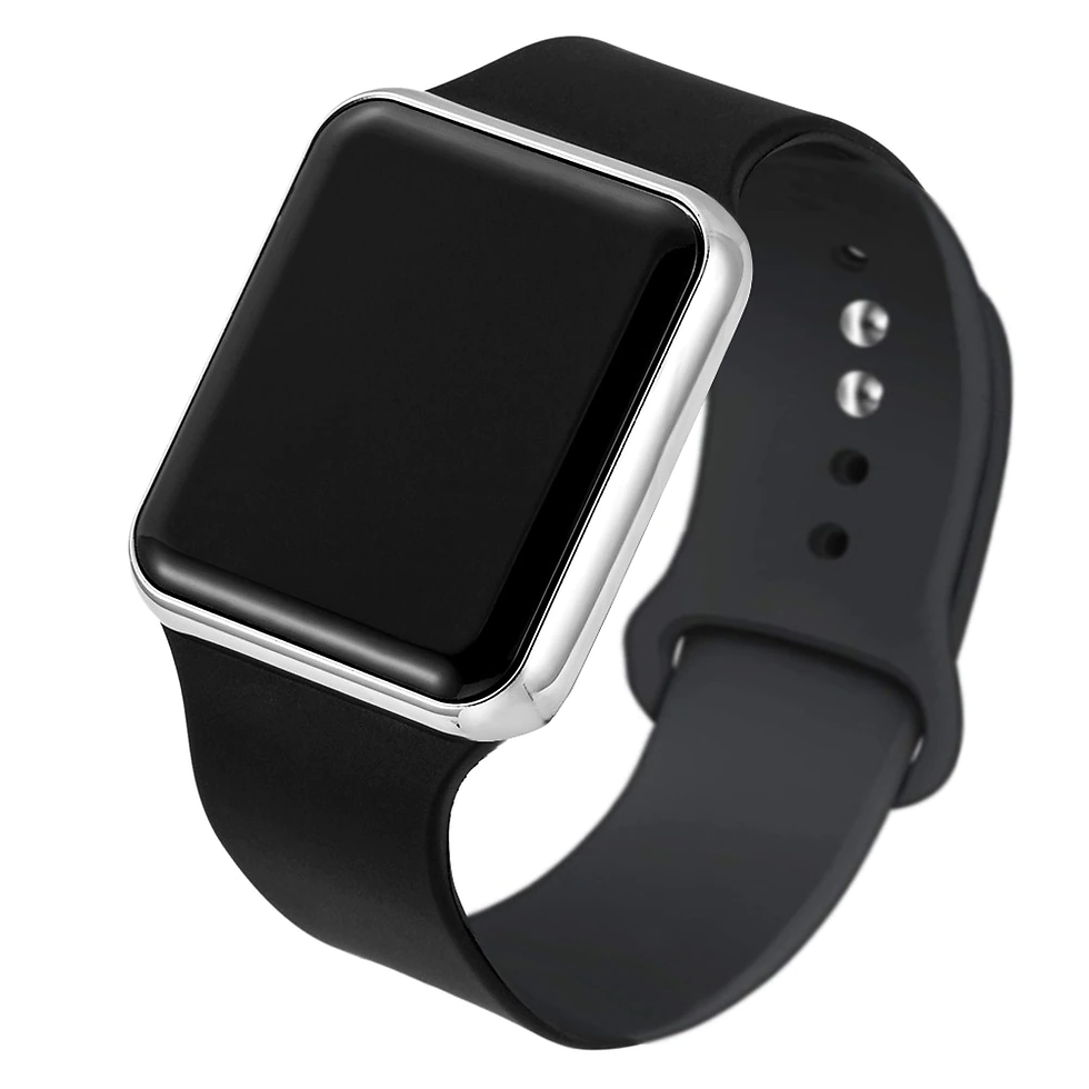 Thumbnail: Sport Digital Watch Women Men Square LED Watch Silicone Electronic Watch Women's