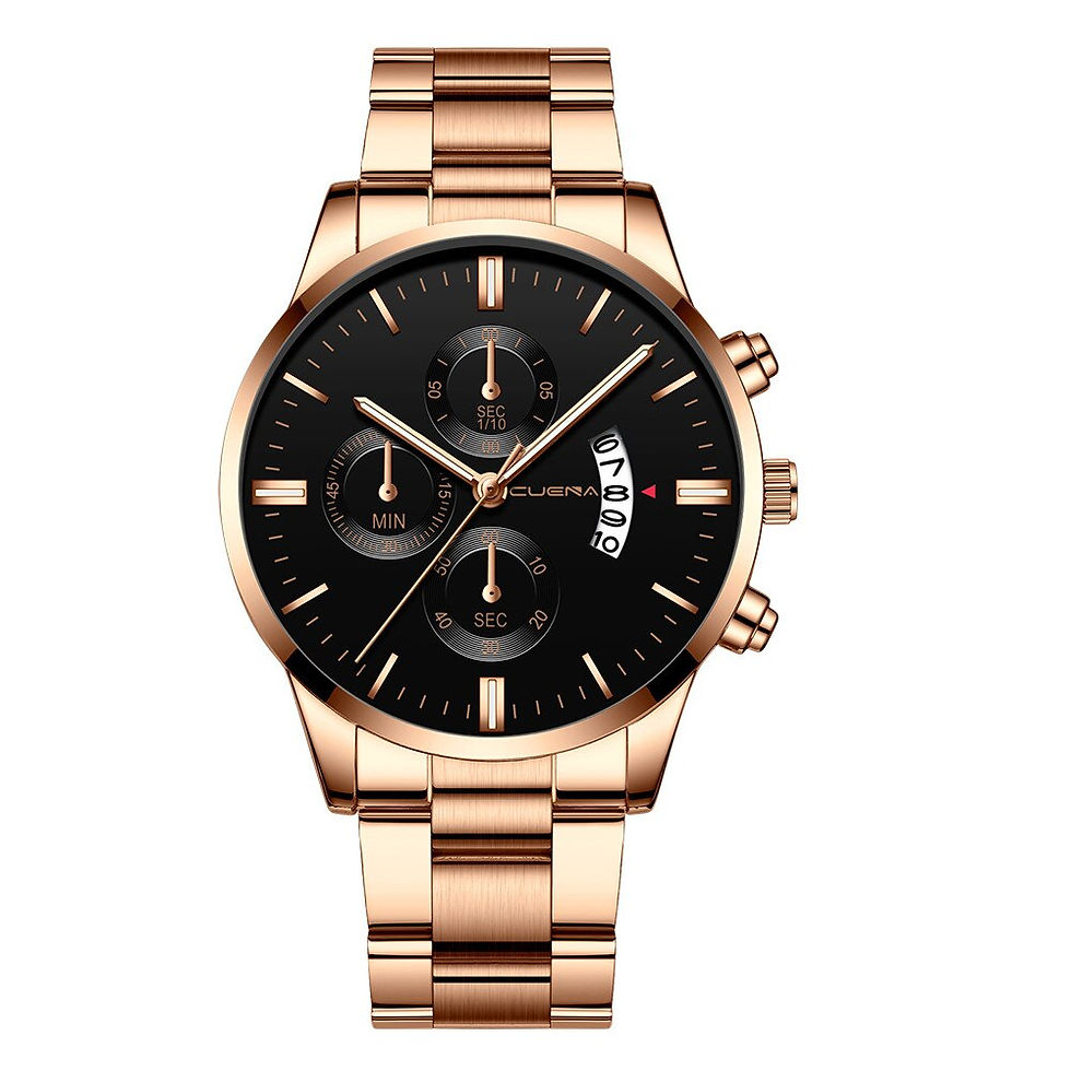 Thumbnail: 2019 montre homme watches men CUENA Fashion Military Stainless Steel watch Date 